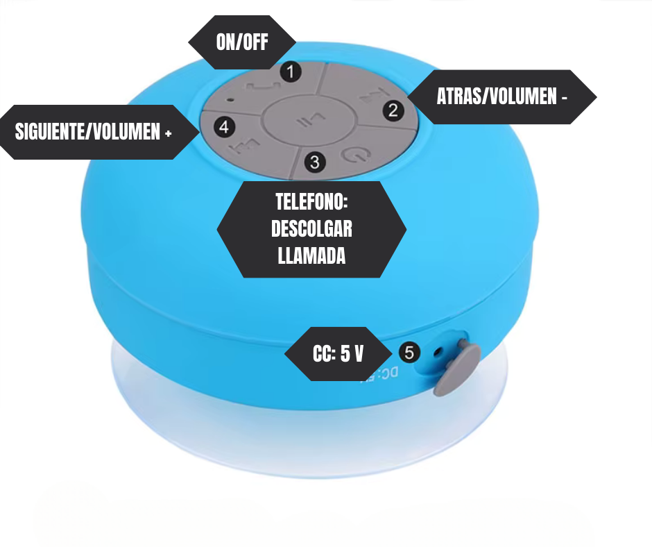 Parlante Para Ducha con Bluetooth