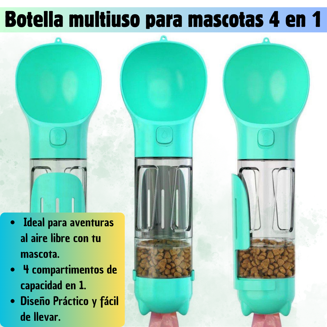 Botella para mascotas multifunción