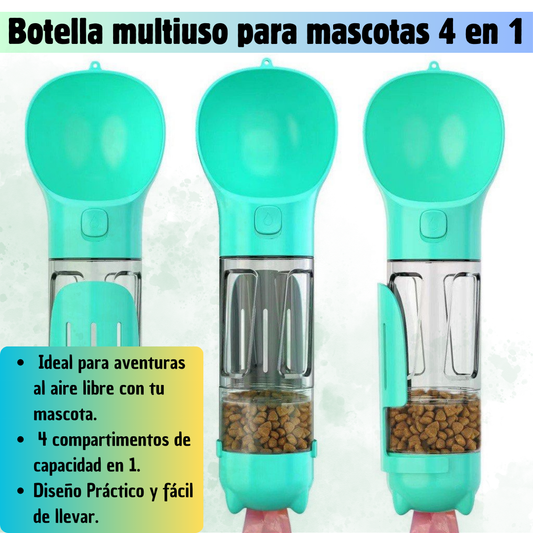 Botella para mascotas multifunción