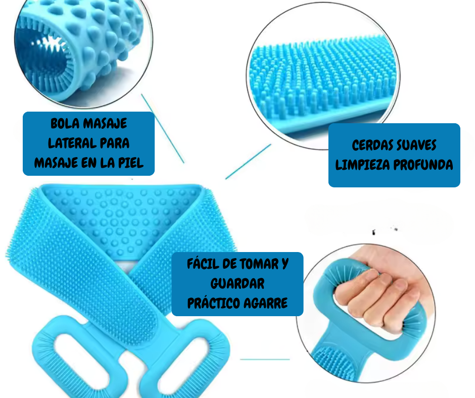 Cepillo De Baño de silicona exfoliante